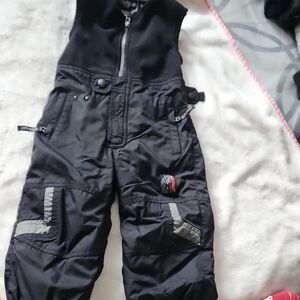 Vintage Spyder Black Little  Kids Size 2 Ski/ Snowboard Overalls w/ Accents